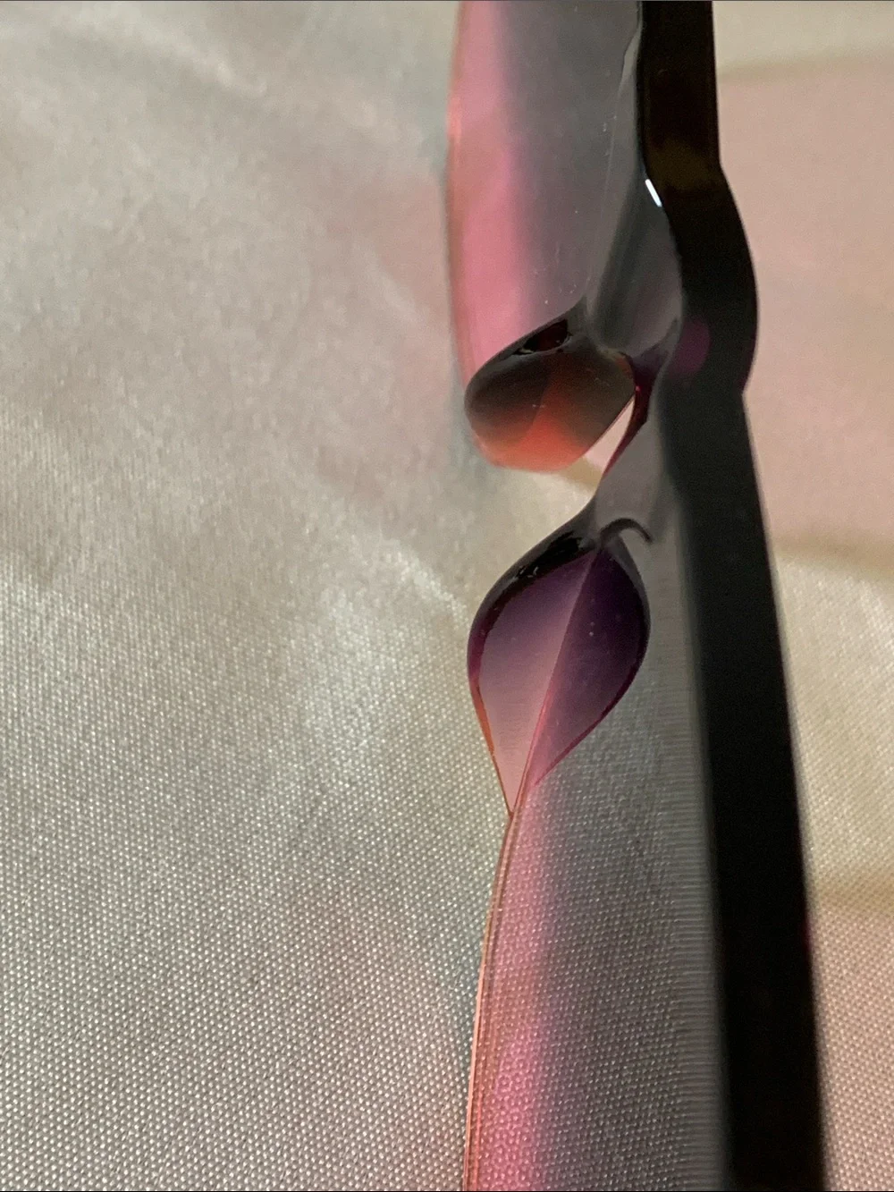 NEW Quay Australia COME THRU 1212 Purple to Pink Ombre Cat-Eye Sunglasses